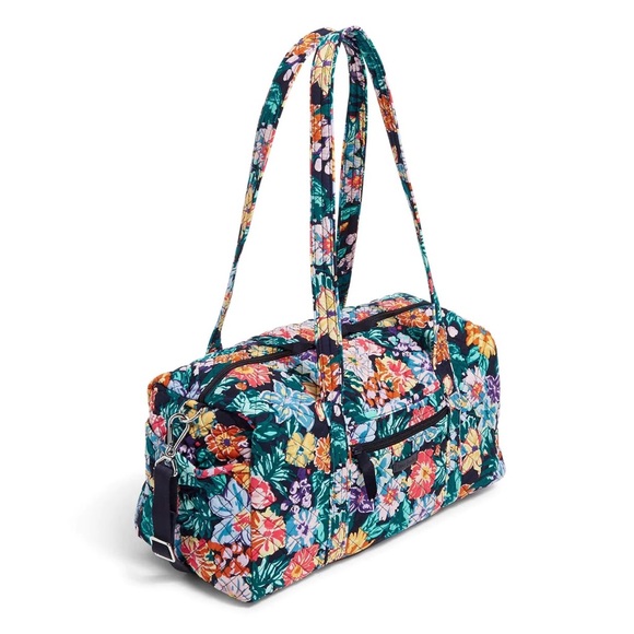 Vera Bradley Small Travel Duffel Bag Happy Blooms - Picture 6 of 14